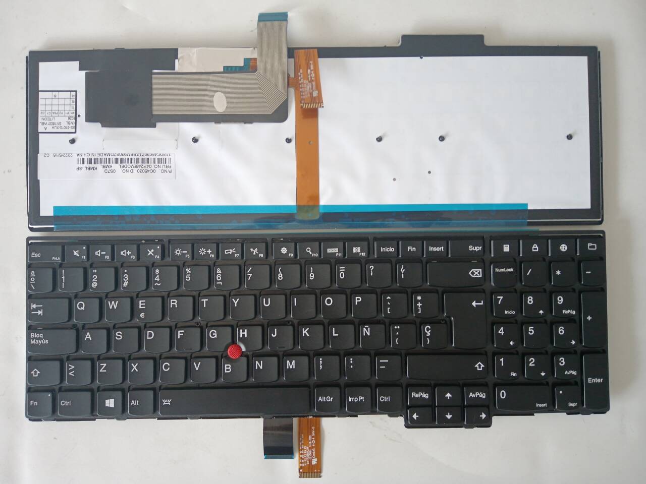 Picture of New Replacement Laptop Keyboard For IBM E531/T540/E540/T540/W540/T531 BLACK FRAME BLACK With Point Backlit (OEM) SP Layout